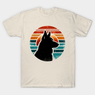 German Shepherd Dog Vintage Distressed Sunset T-Shirt